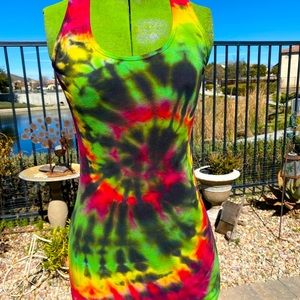 ❗️Custom Tie Dye❗️🌈 Rasta Tank Top